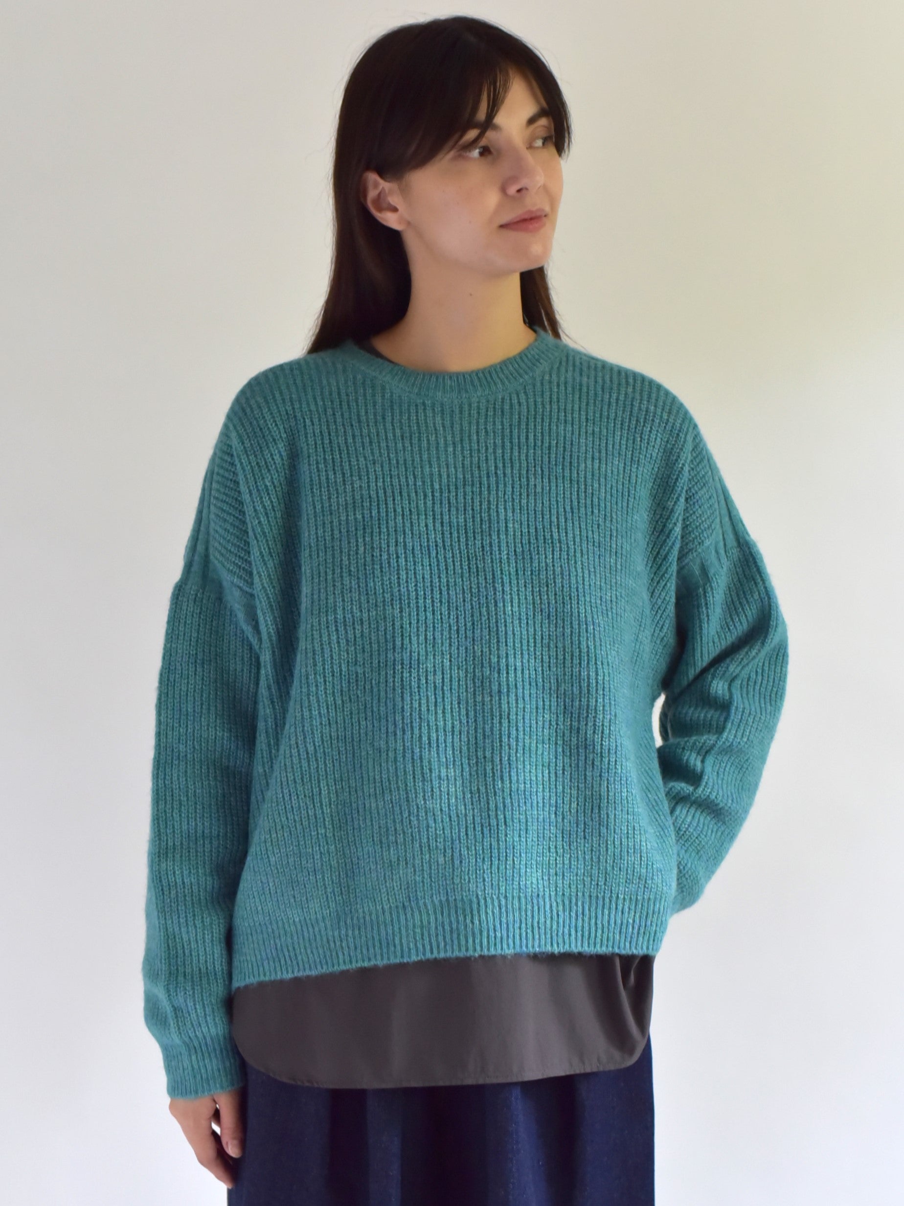 lelill レリル メランジミックスワイドガンジー