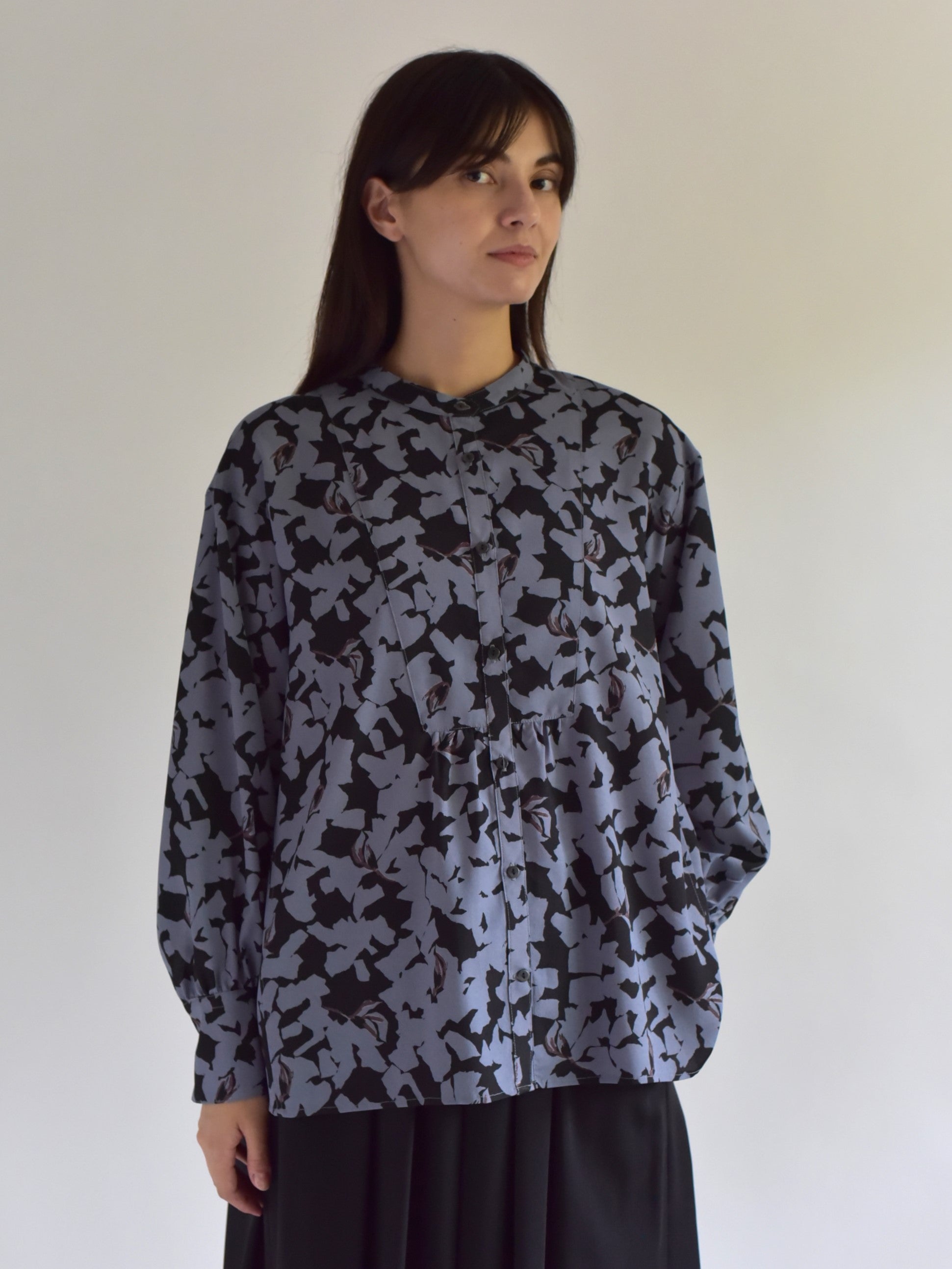 再入荷】日本製｜ボタニカルデシンブラウス