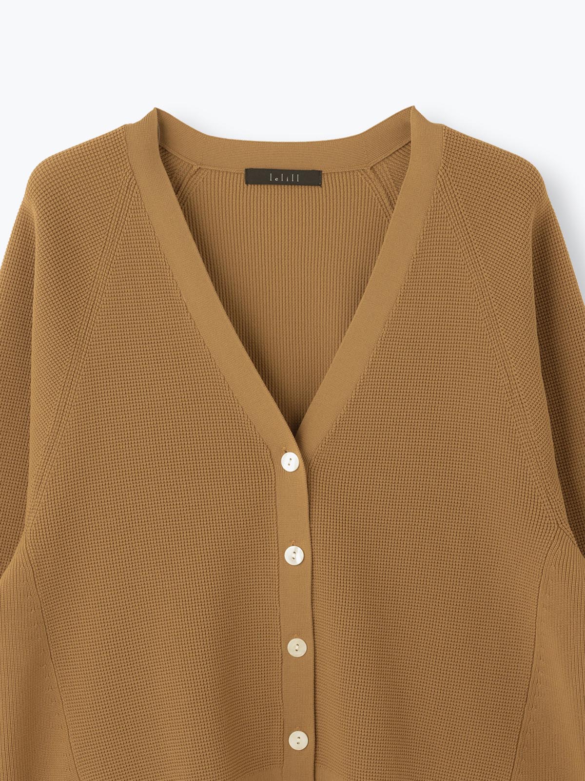 lelill レリル　ハイテクAラインワッフルカーデ