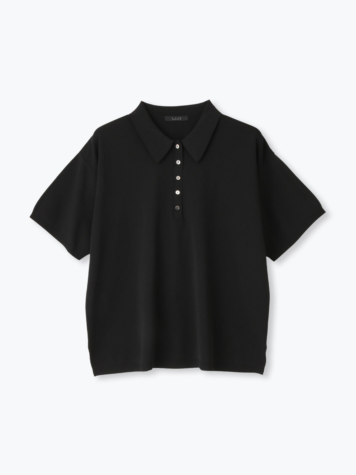 新品　lelill レリル　ハイテクリブニット　道具服 黒　38 lelill レリル THE HIGHTECH KNIT POLO