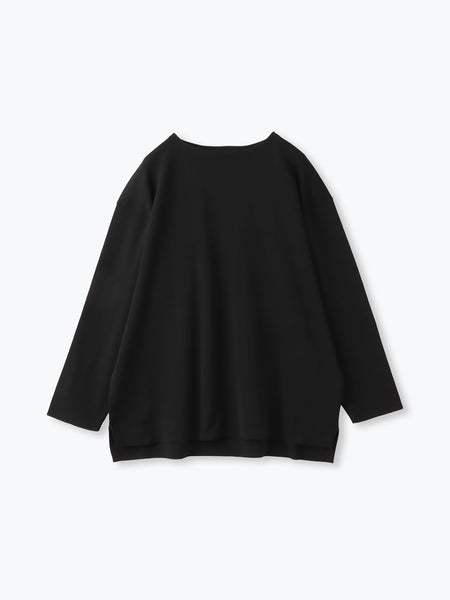 lelill レリル 〈天竺〉ハイテクボートネックニット(オーバーサイズ)