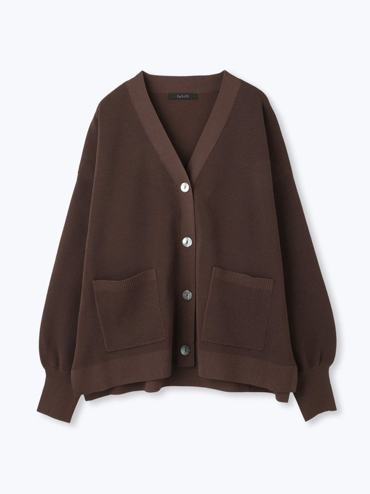 lelill レリル ハイテクワッフルカーデ