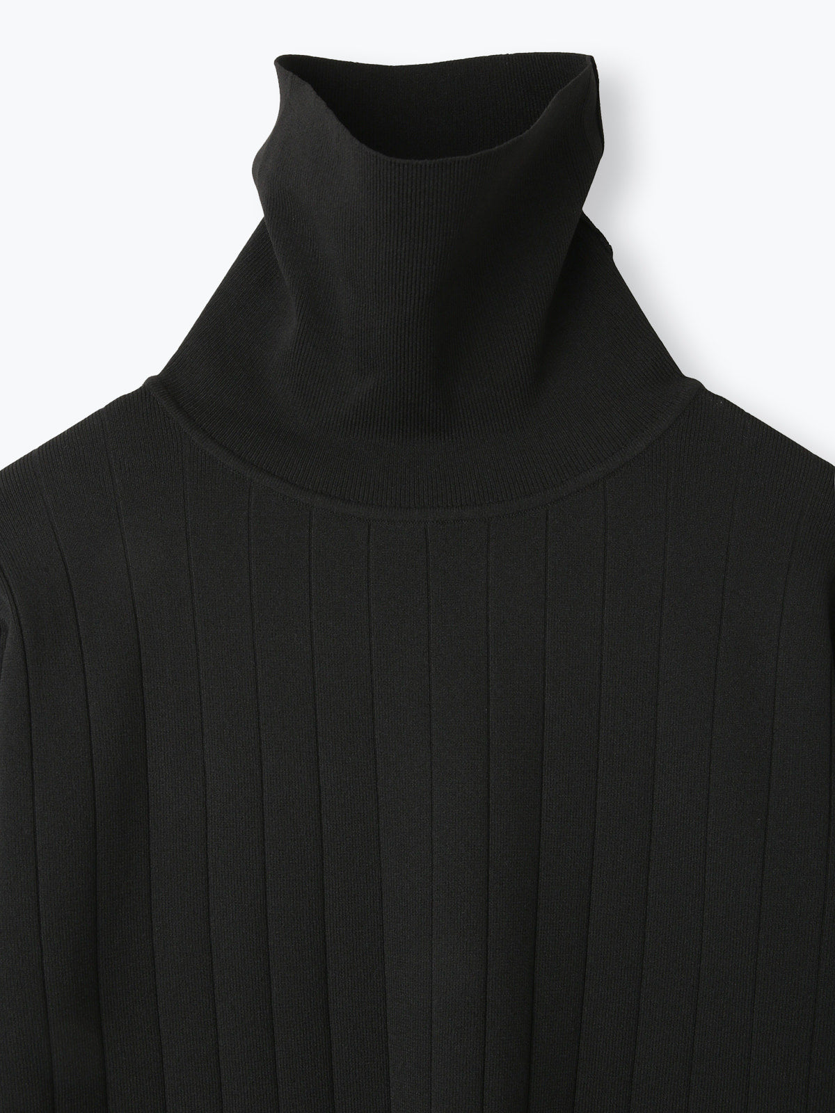 lelill レリル　ハイテクワイドリブタートルニット