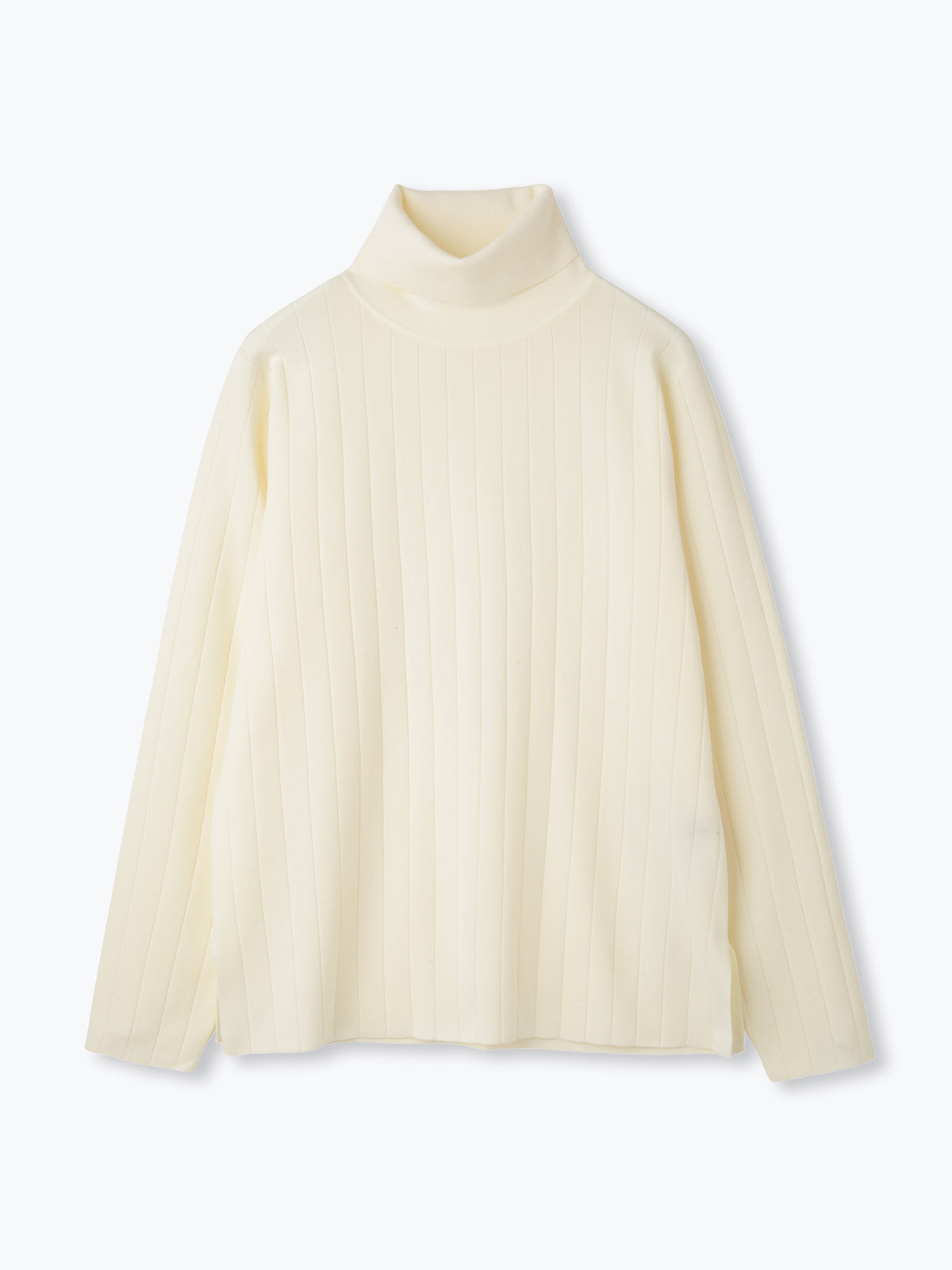 lelill レリル　ハイテクワイドリブタートルニット