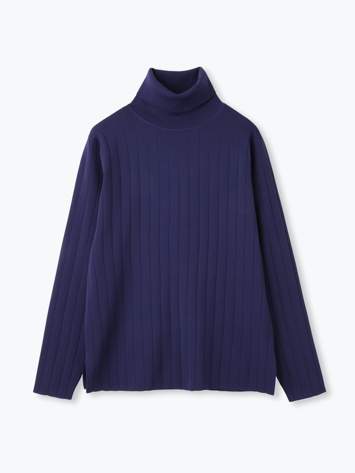 lelill レリル　ハイテクワイドリブタートルニット