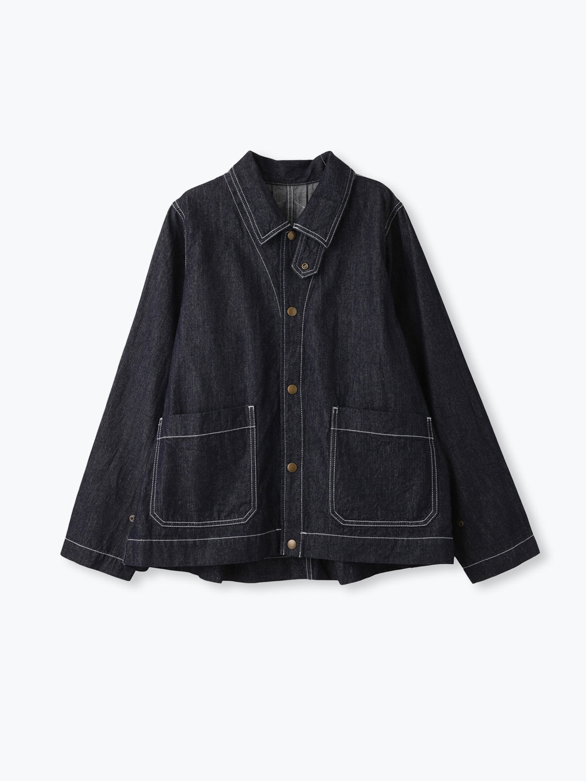 レリルカバーワークオールネイビー×オフホワイト lelill レリル ワークカバーオール