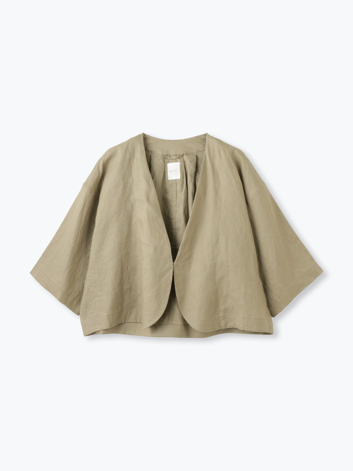 45R リネンダック　ボレロ　ベージュ 45R（フォーティファイブアール）| リネン重ね刺繍のボレロ Jacket