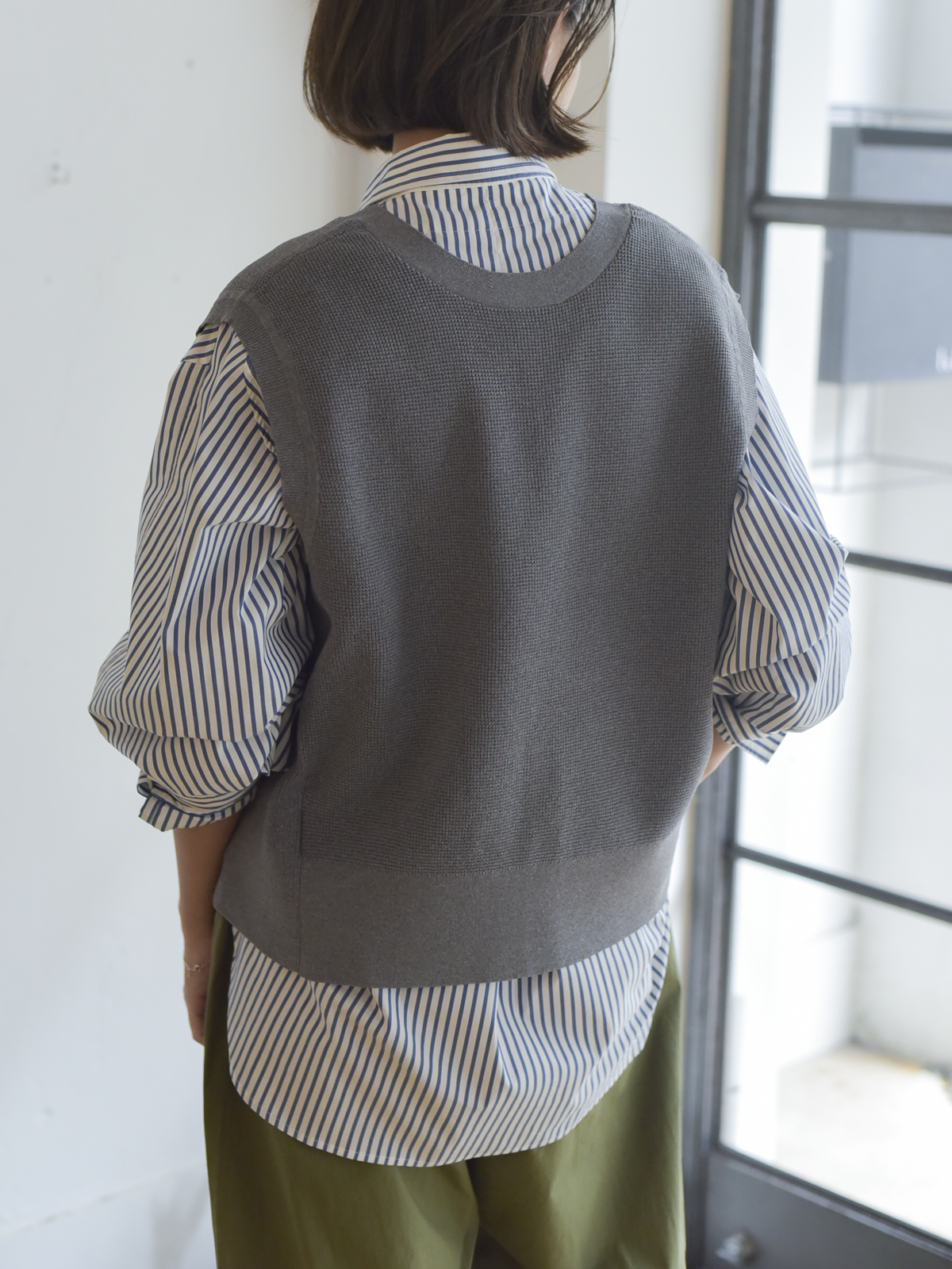 lelill レリル ハイテク２WAYワッフルジレ