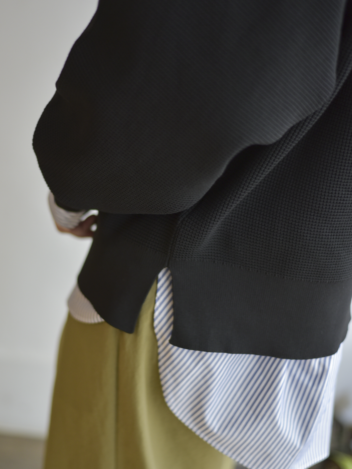 1009(どうぐ)POINT対象｜【直営店限定】lelill レリル ハイテク ワッフルハーフZIPニット
