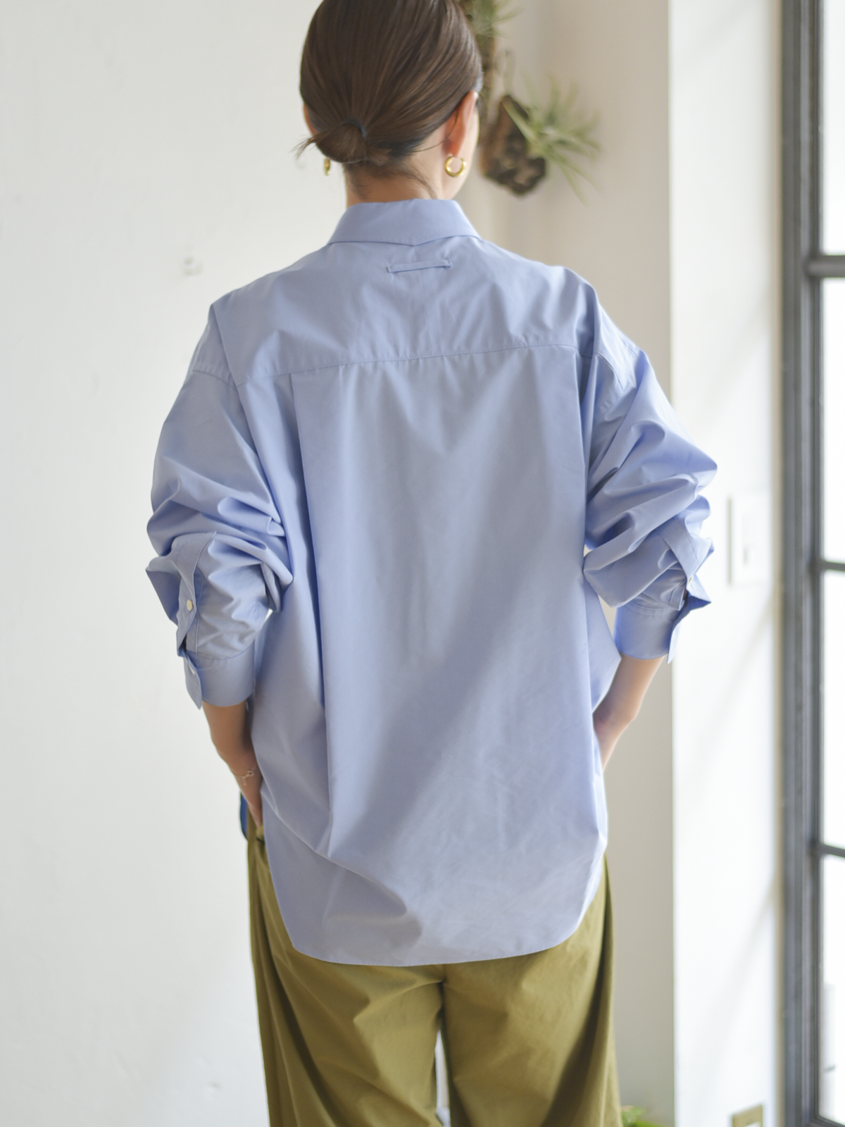 1009(どうぐ)POINT対象｜【直営店限定】lelill レリル オーガニックタイプライター ボタンダウンシャツ
