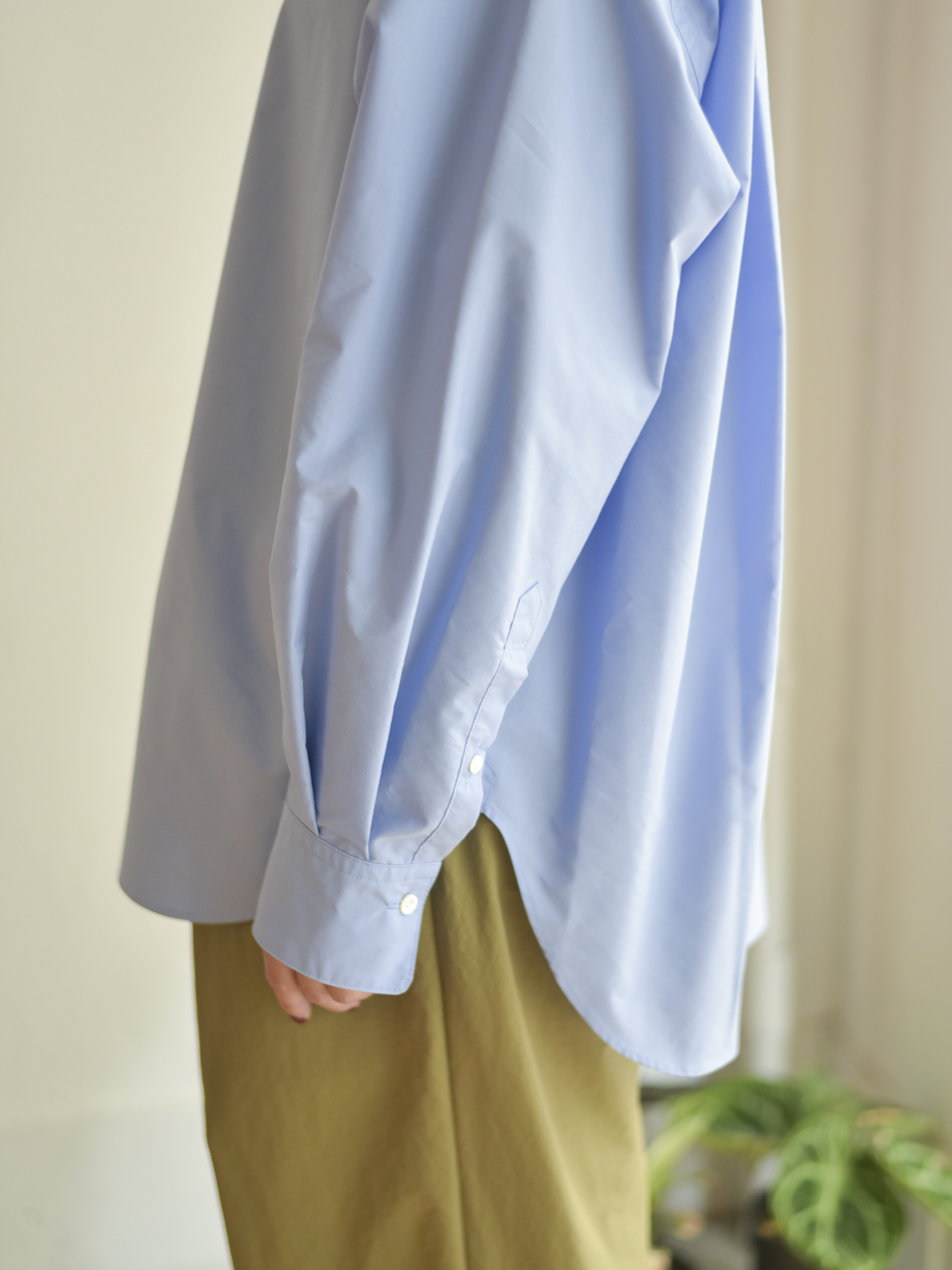 1009(どうぐ)POINT対象｜【直営店限定】lelill レリル オーガニックタイプライター ボタンダウンシャツ