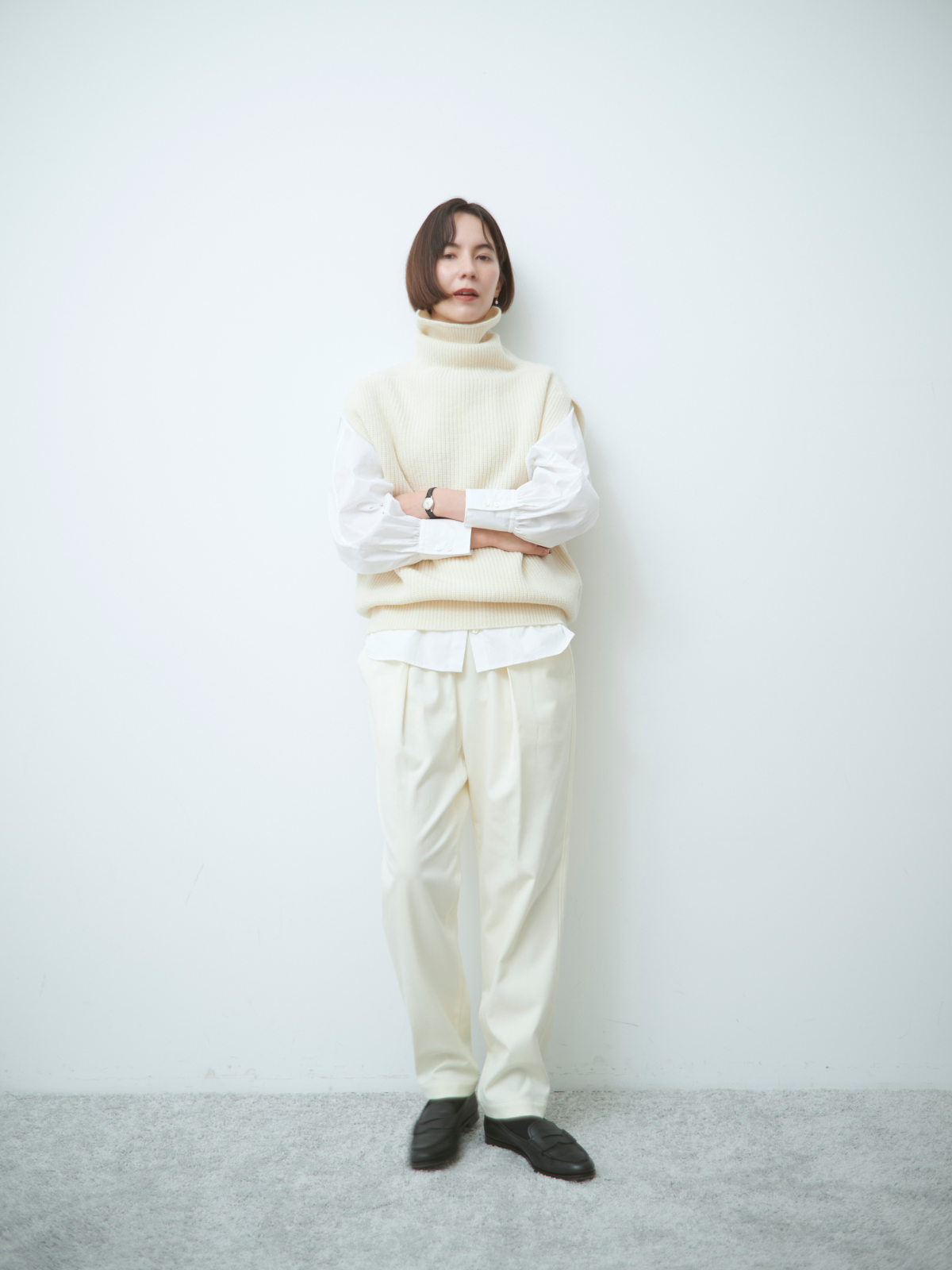 lelill レリル　イージータックテーパードパンツ