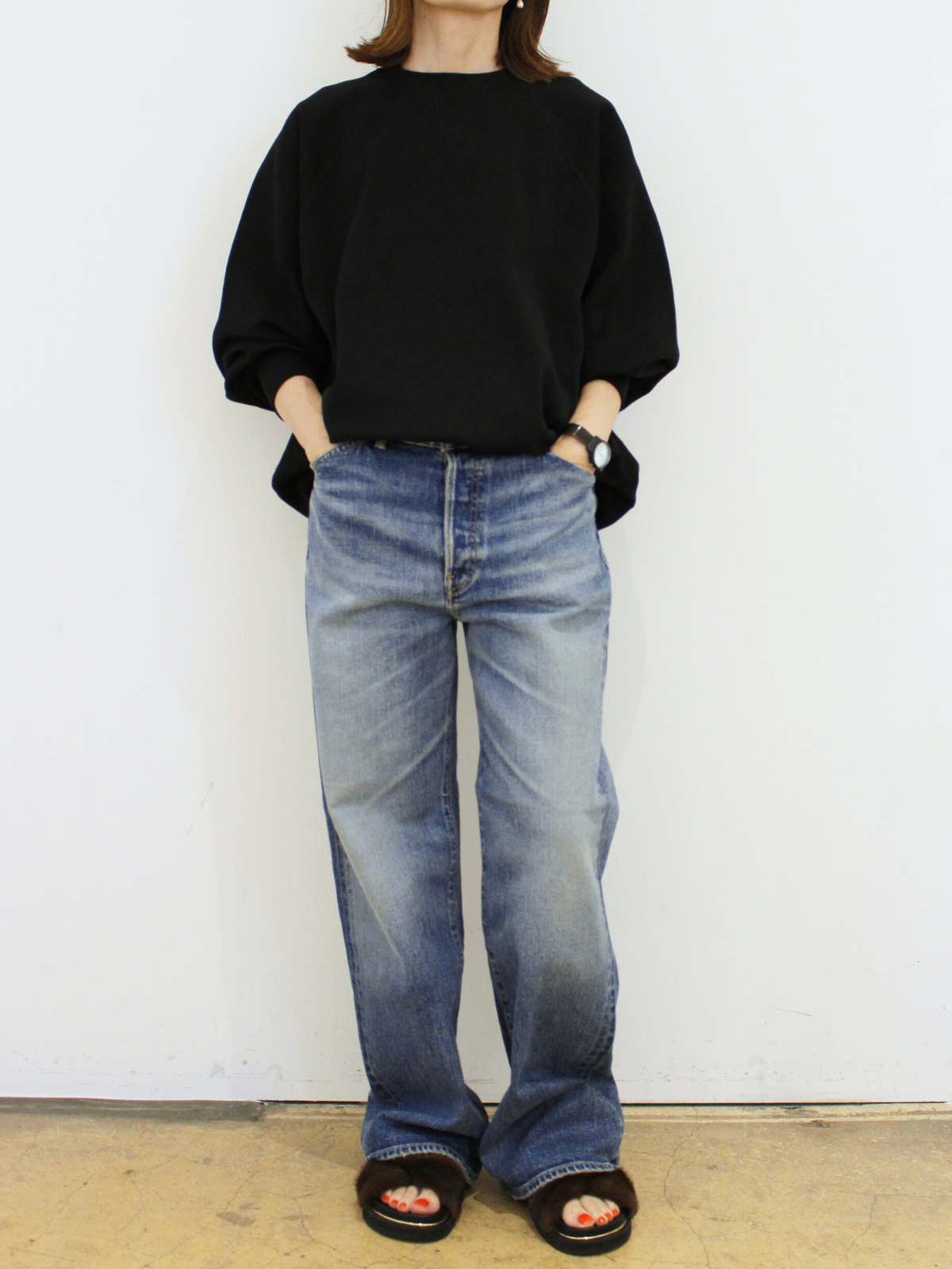 lelill レリル　【日本製】THE DENIM BAGGY VINTAGE　