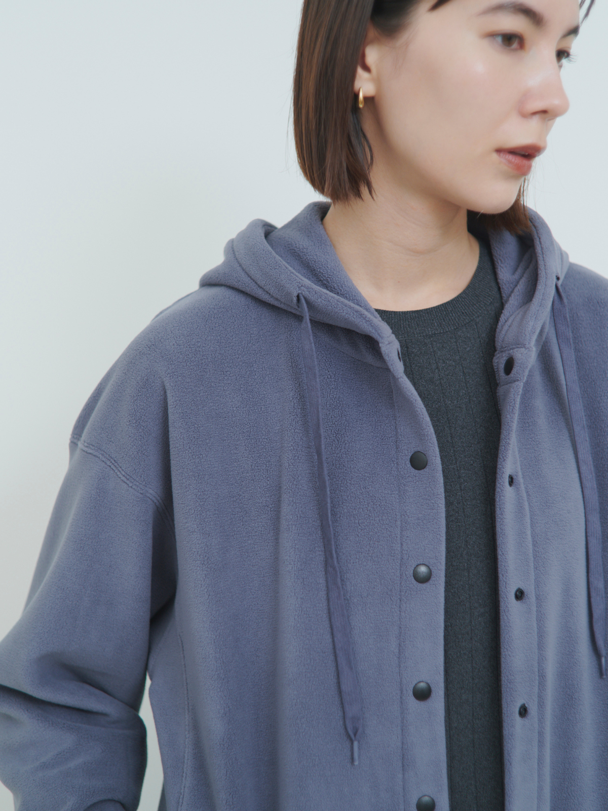 lelill レリル　COZY FLEECE HOODIE COAT