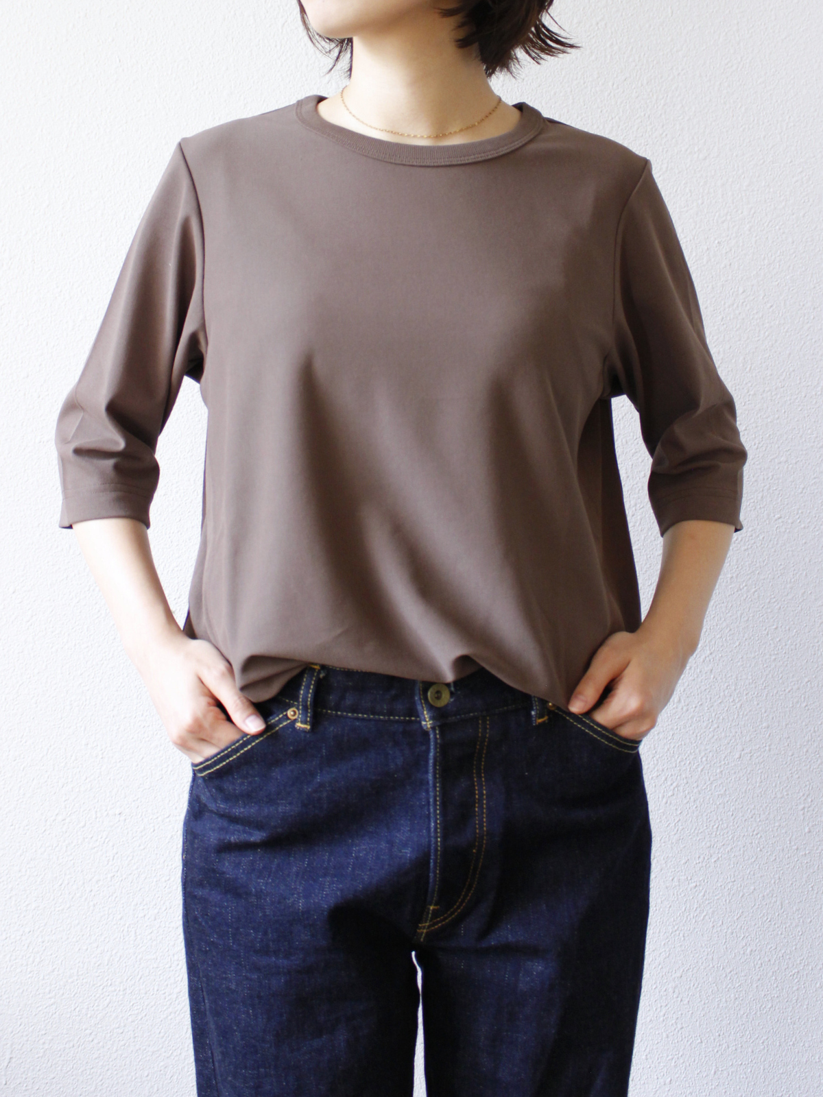 "NEW ARRIVAL" lelill レリル　THEハイテクBASIC T (6部袖)