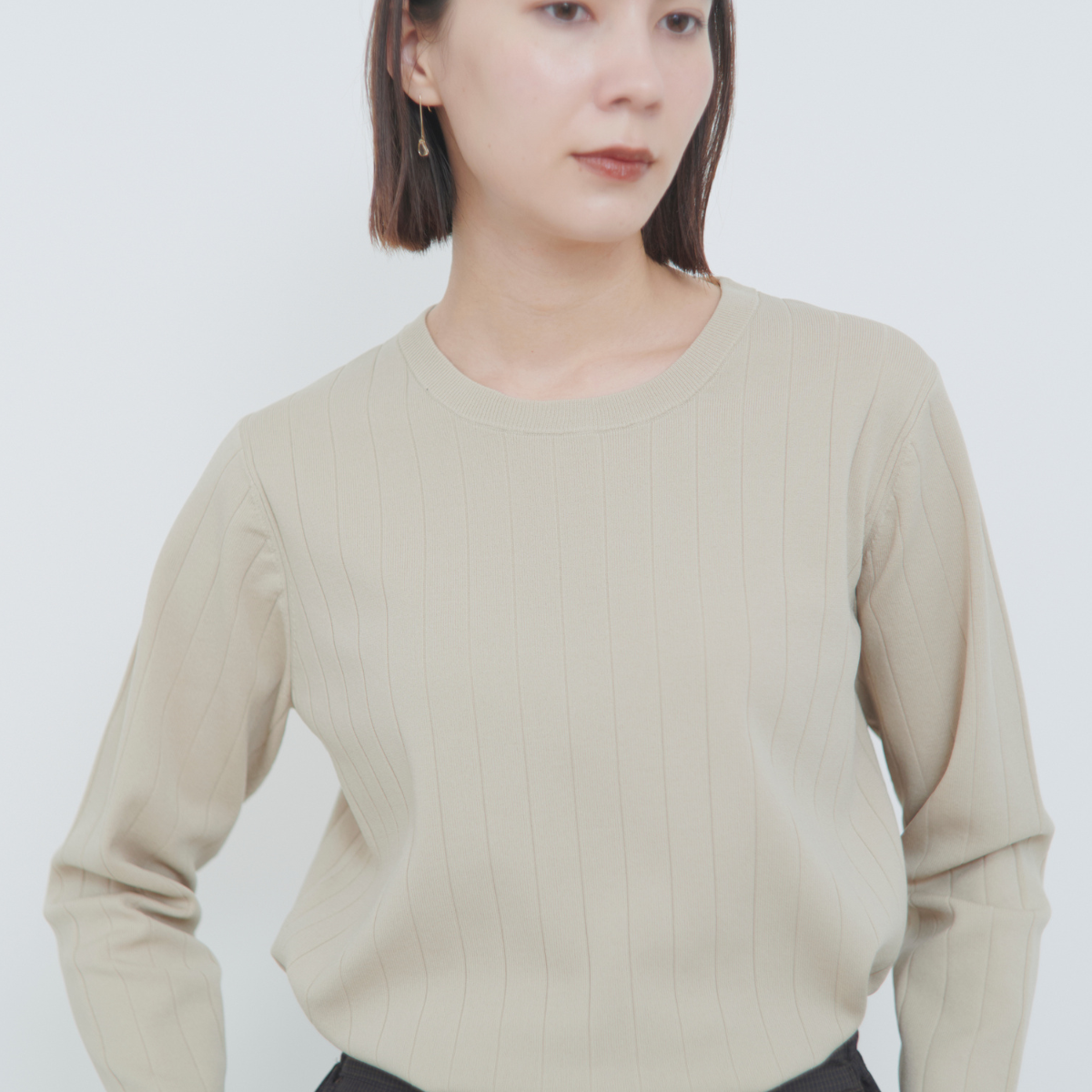 lelill レリル ハイテクワイドリブニット