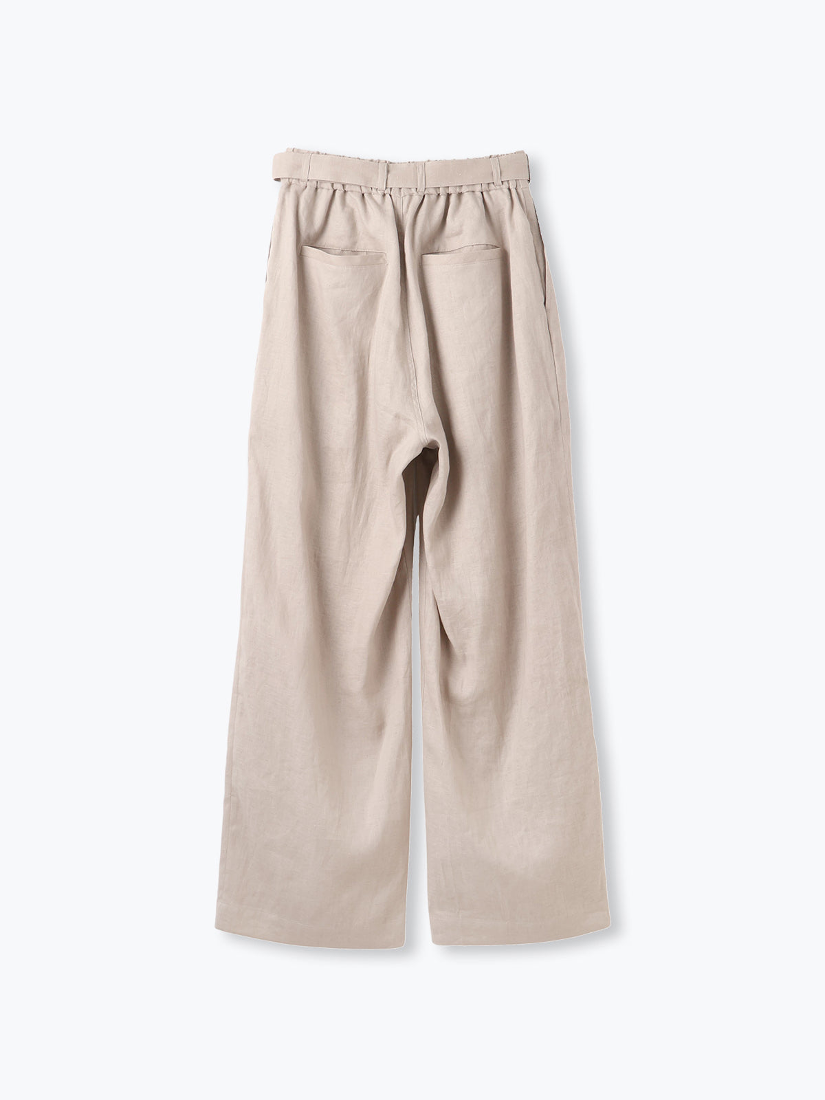 lelill レリル　リネンベルテッドワイドパンツ