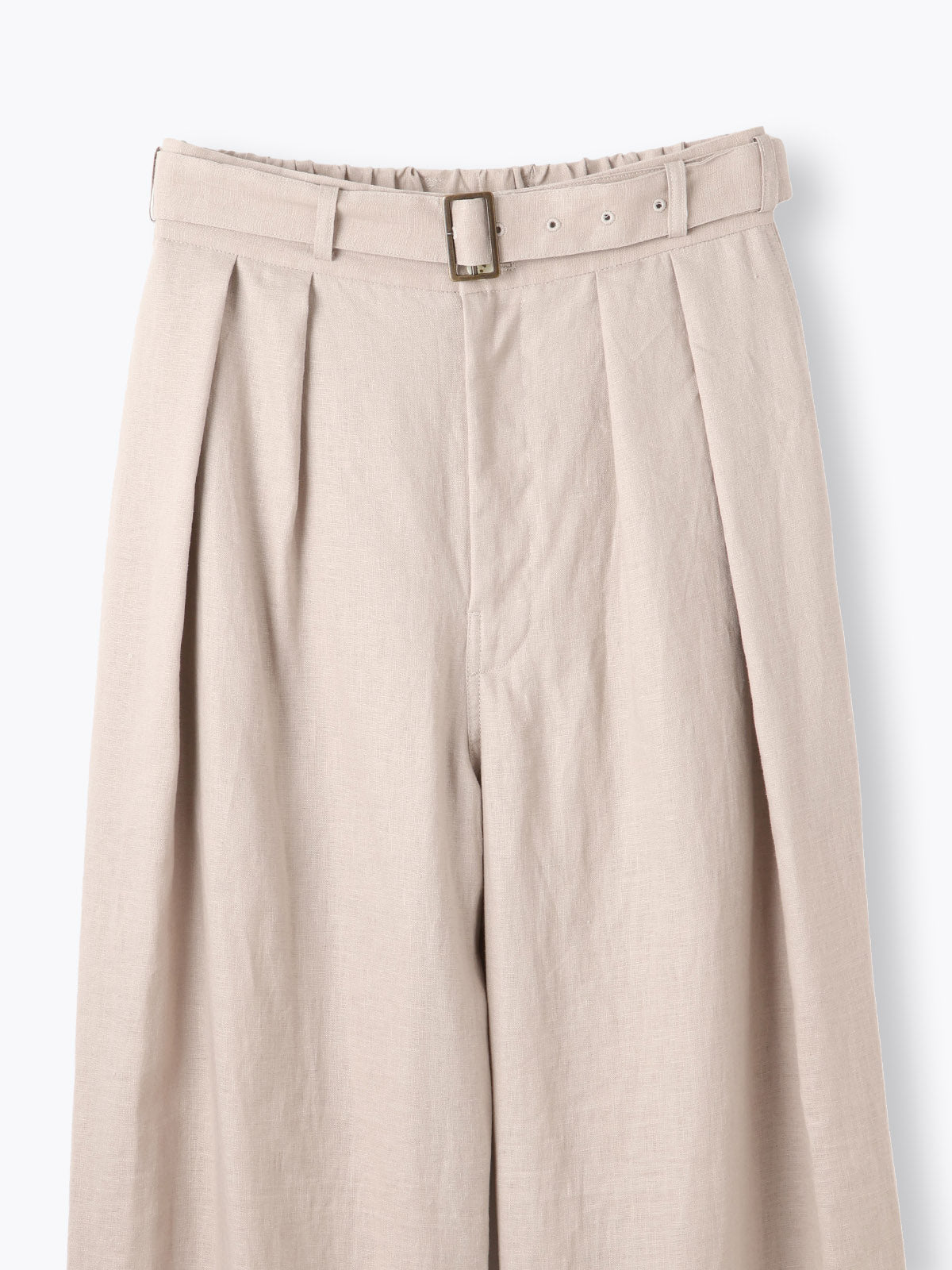 lelill レリル　リネンベルテッドワイドパンツ