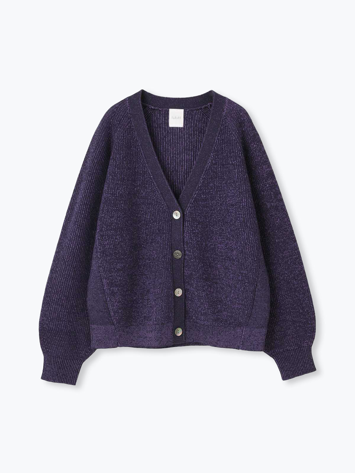 lelill レリル ドライプレーティング畦カーディガン