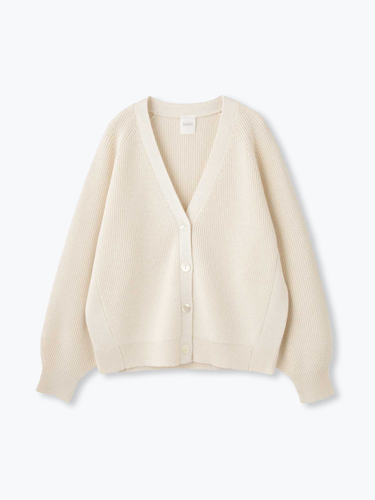 lelill レリル ドライプレーティング畦カーディガン