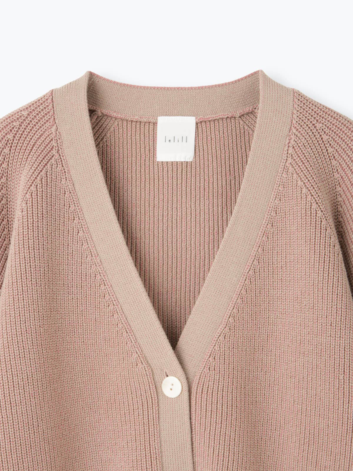 lelill レリル　ドライプレーティング畦カーディガン