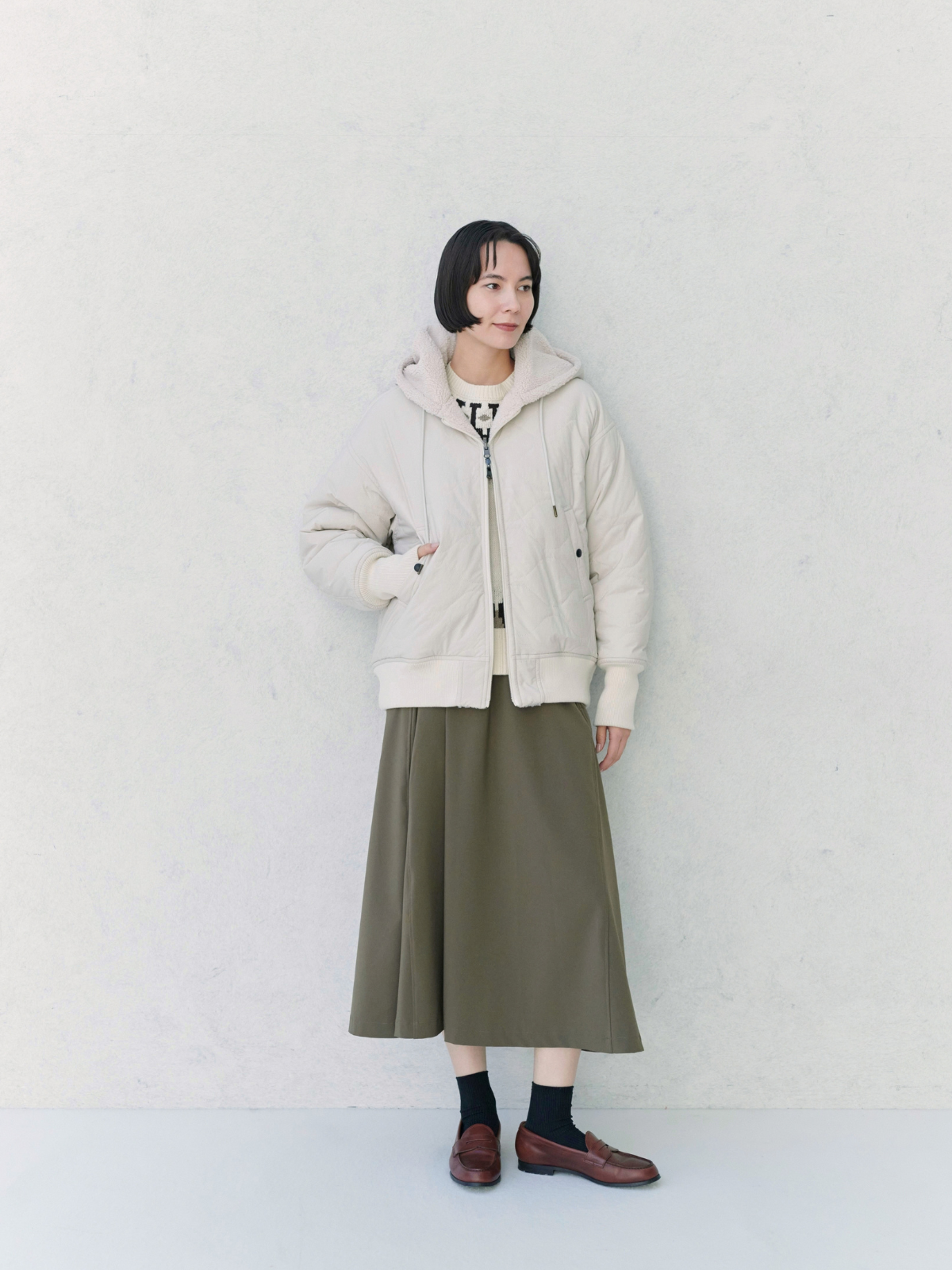 【12月発送｜レリルのアウターリザみ対象】lelill レリル 2WAY キルボアフーディー