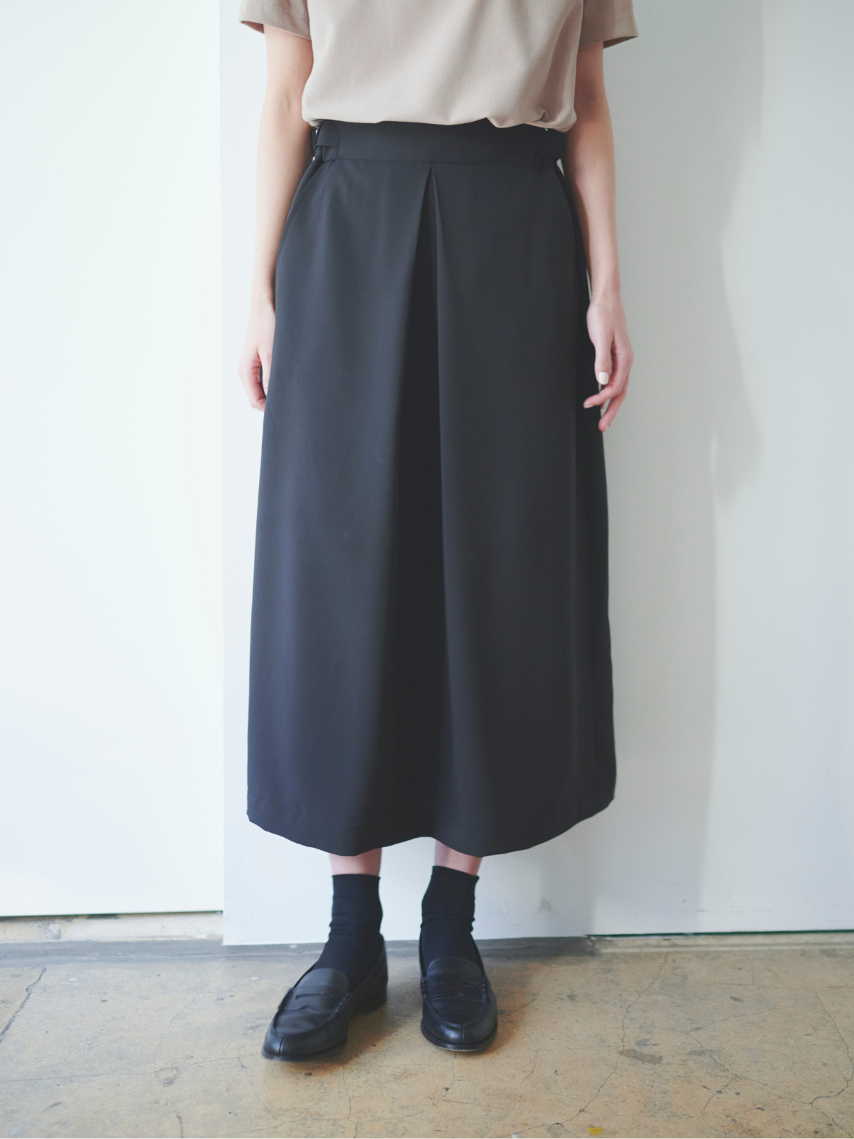 lelill レリル　サイドベルトＡラインスカート