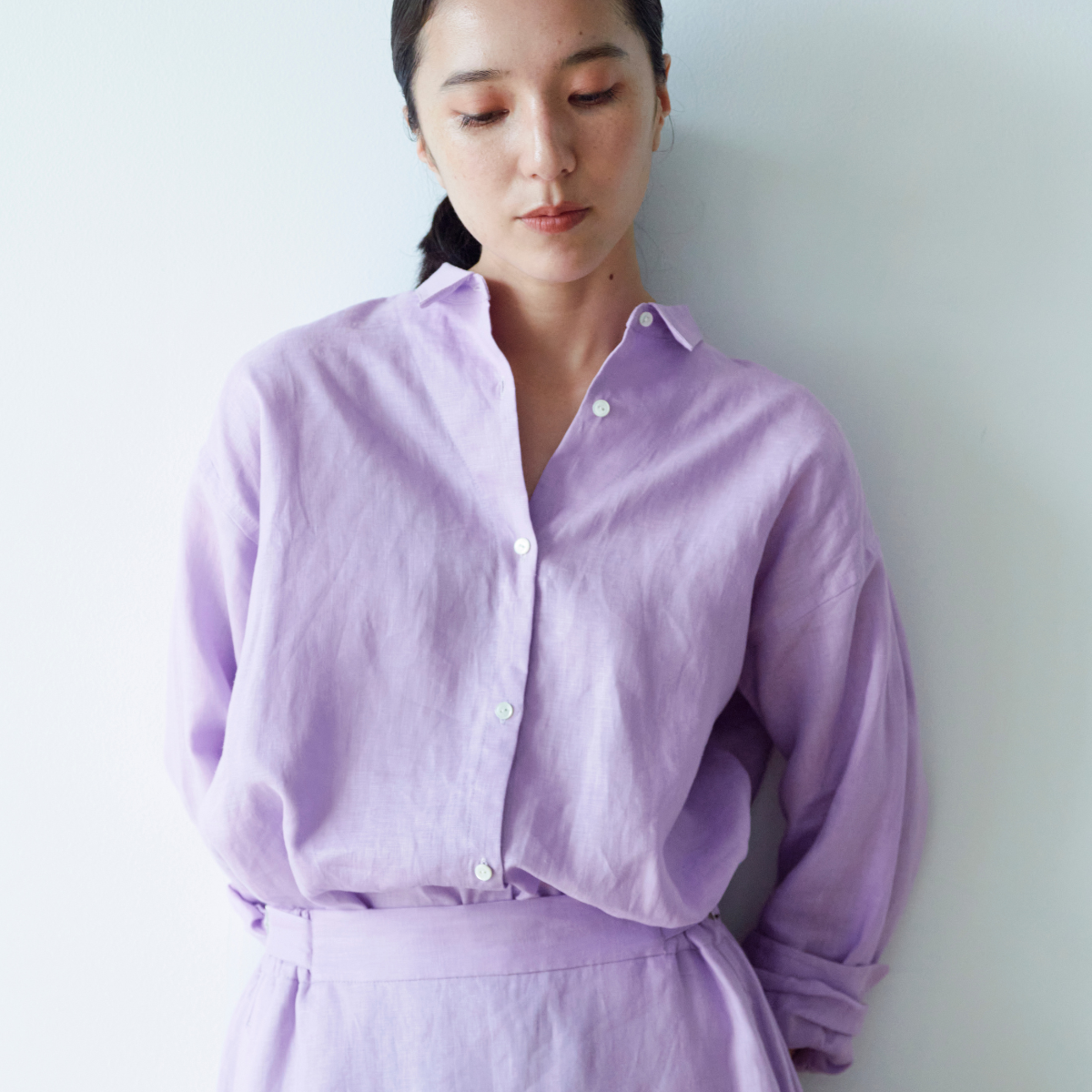 lelill レリル THE BASIC LINEN SHIRT lelill レリル THE BASIC LINEN SHIRT