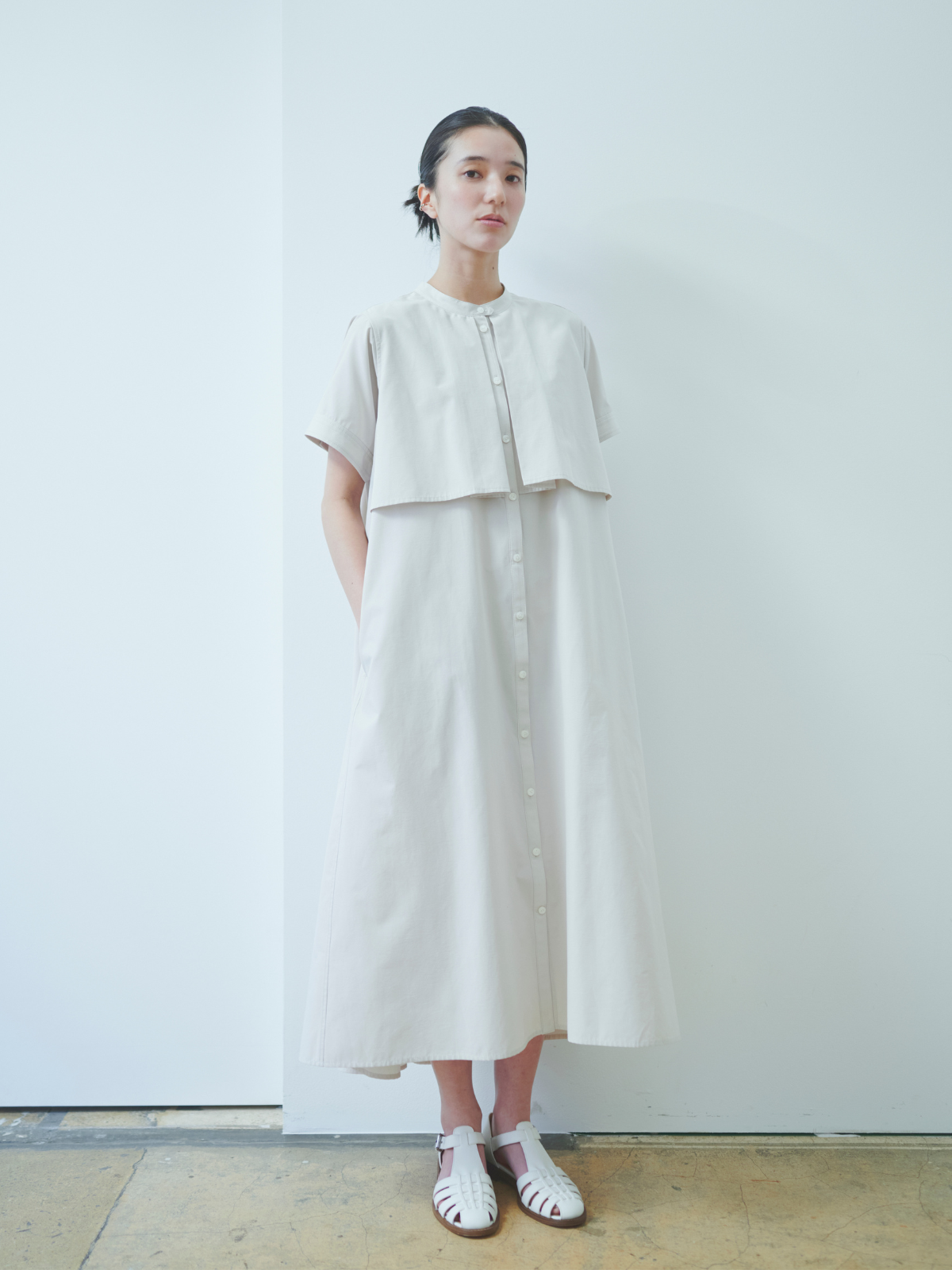 lelill レリル　バックタックフラップワンピース