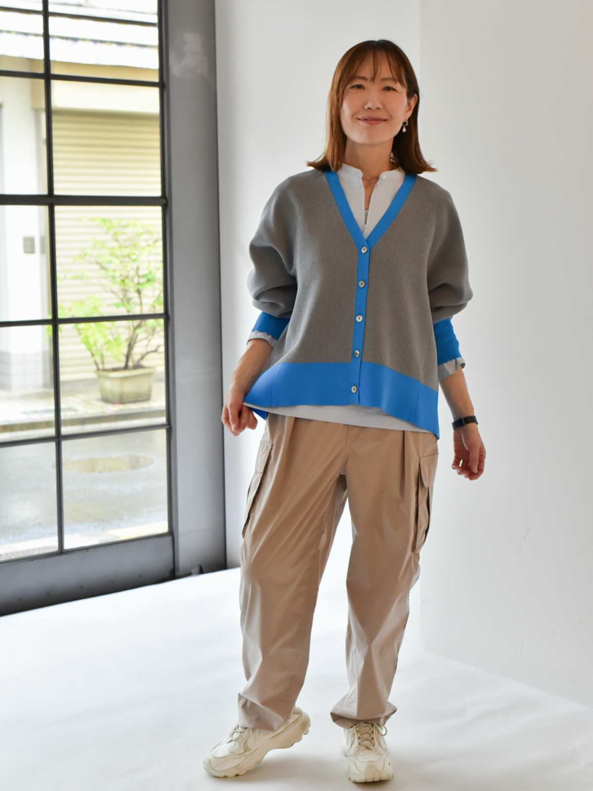 lelill レリル　Limited Color｜ハイテクAラインワッフルカーデ