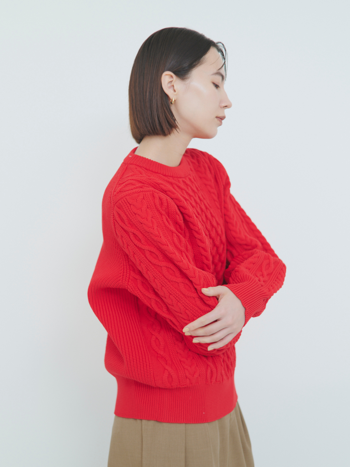 lelill レリル　ハイテク　アランニット