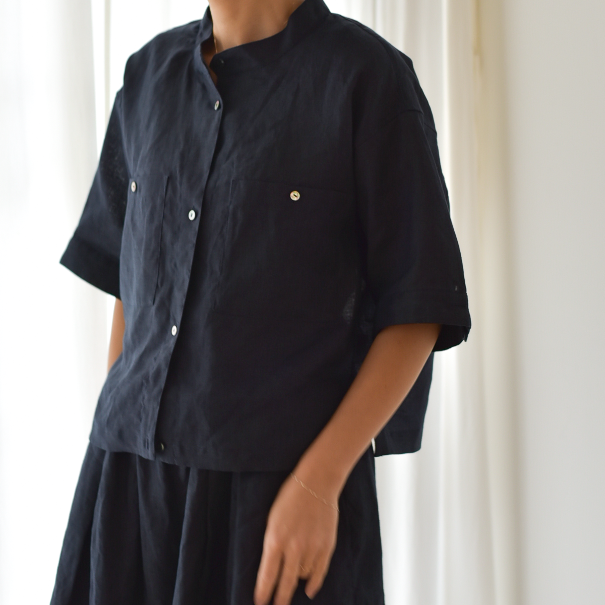 lelill レリル リネン ショートシャツ