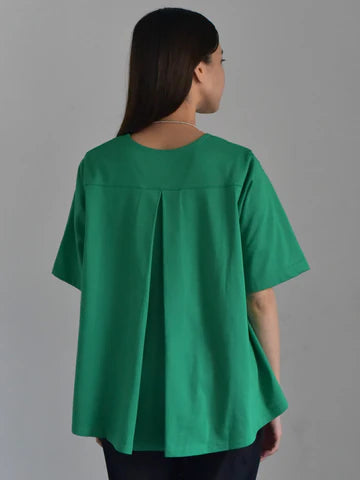 lelill レリル　【日本製】ハイテク タックフレアーTシャツ