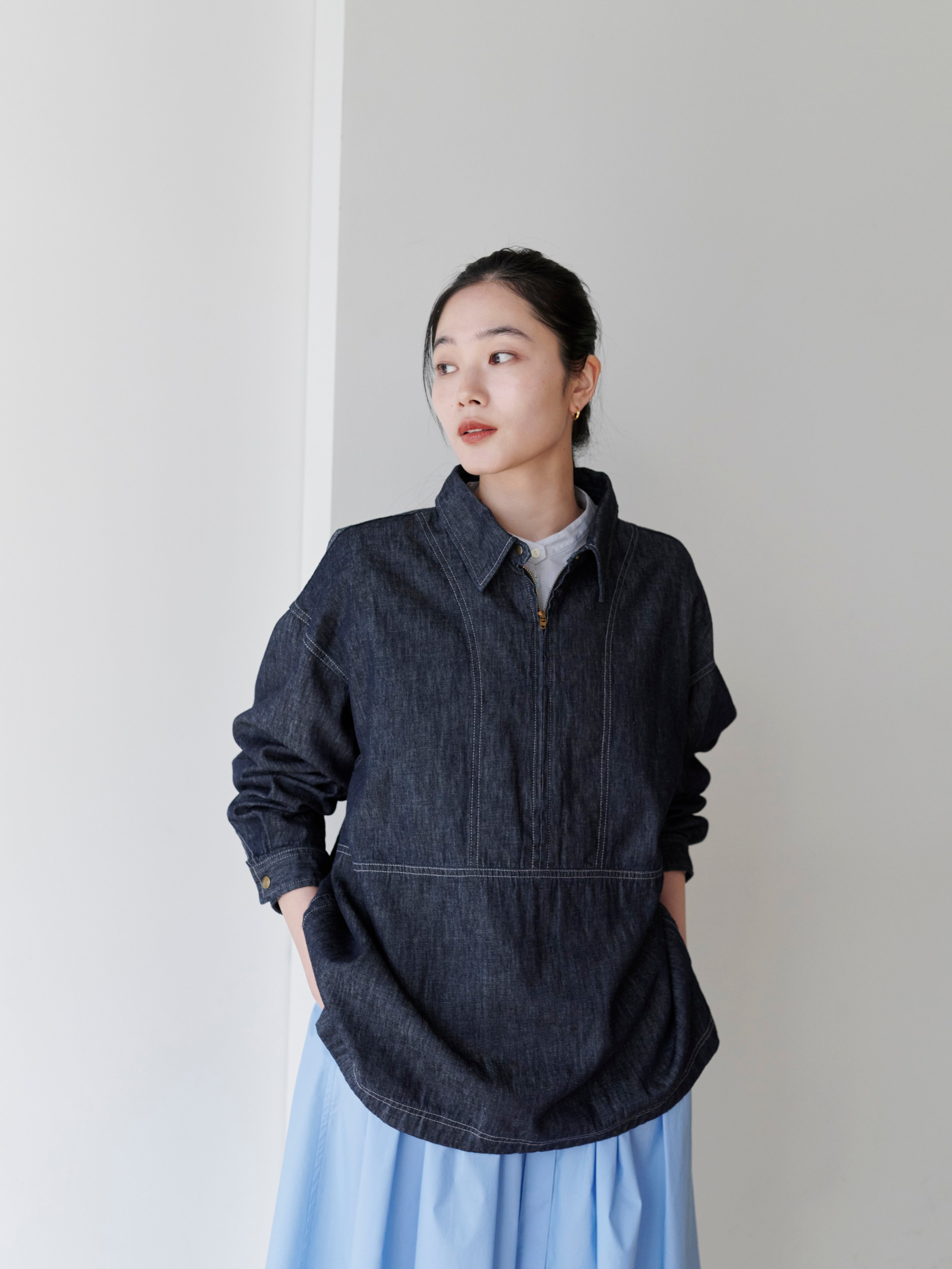 lelill レリル　ワークプルオーバーシャツ