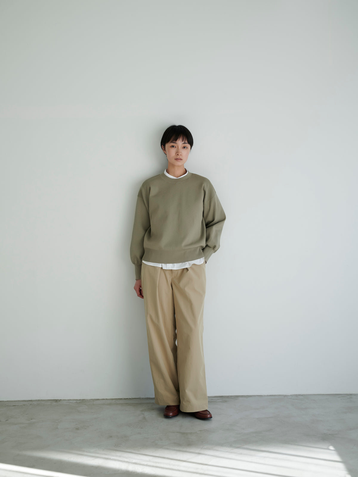 lelill レリル タックワイド トラウザーズ